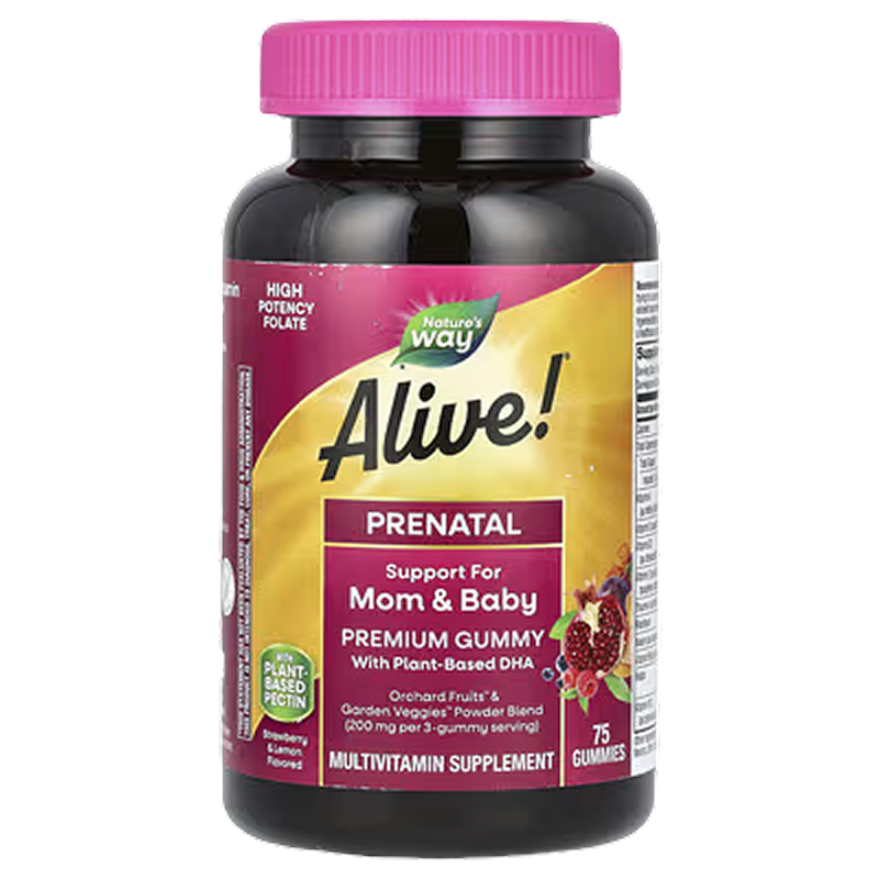 Nature’s Way - Alive! Prenatal Premium Gummy Multivitamin with DHA - 75 gummies