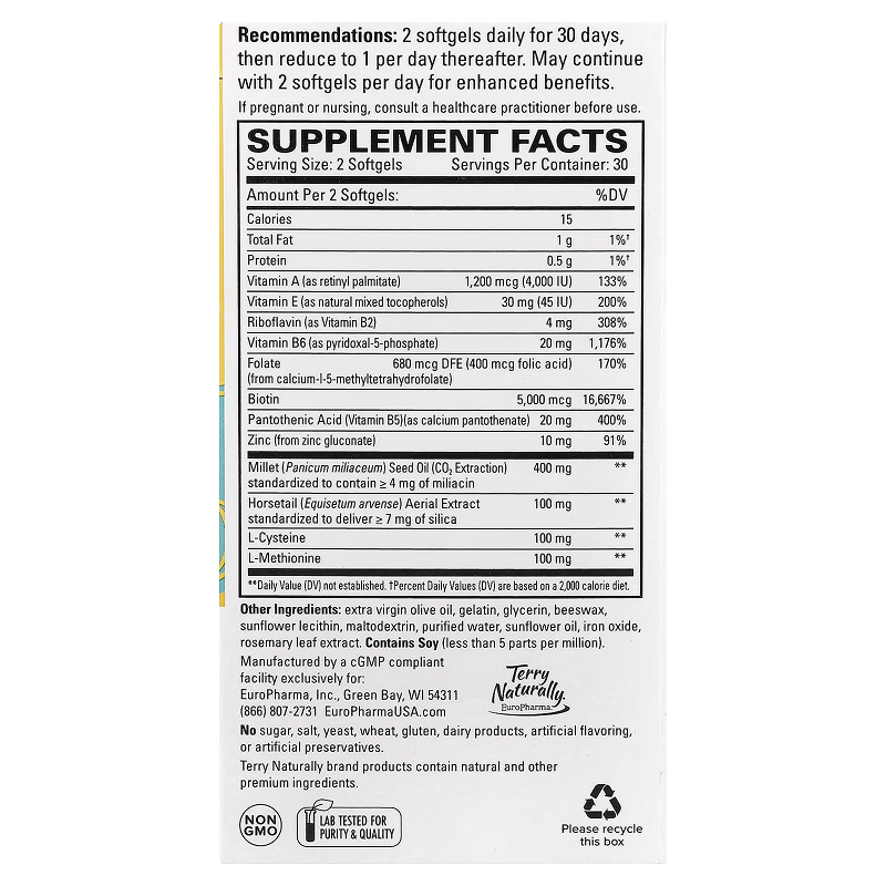 Terry Naturally - Hair Renew Formula - 60 Softgels