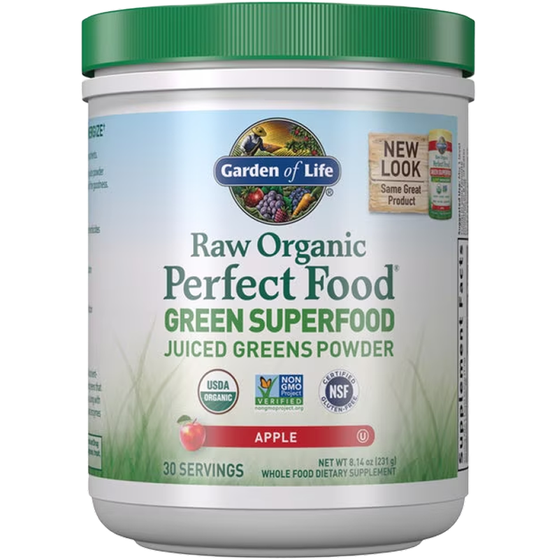 Garden of Life - Raw Organic Perfect Food Green Superfood - Apple - 8.14oz Powder