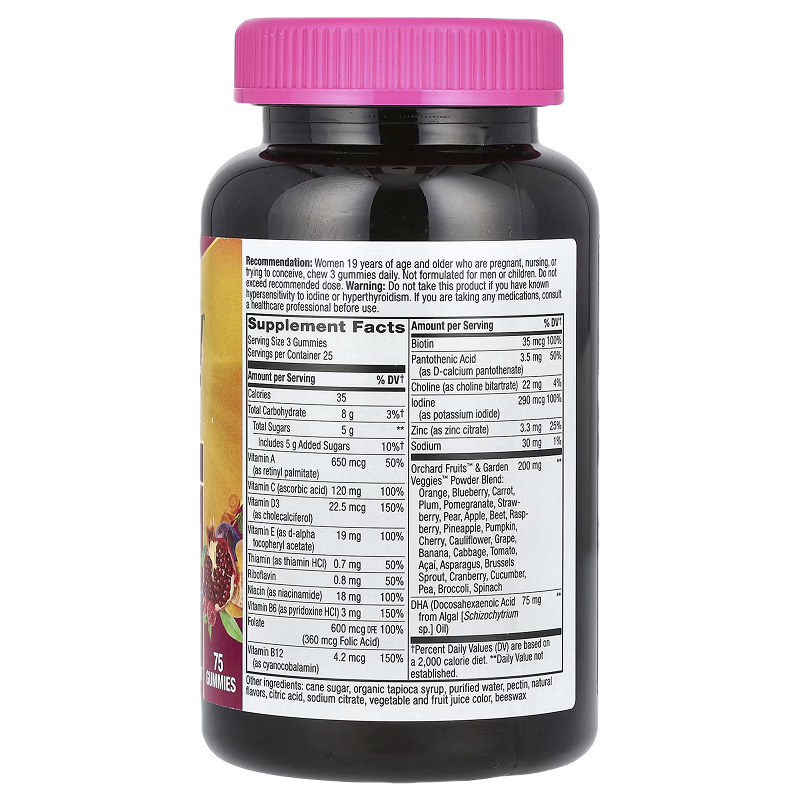 Nature’s Way - Alive! Prenatal Premium Gummy Multivitamin with DHA - 75 gummies