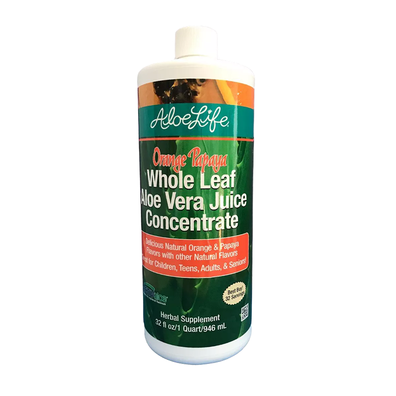Aloe Life - Whole Leaf Aloe Vera Juice Concentrate (Orange Papaya) - 32oz