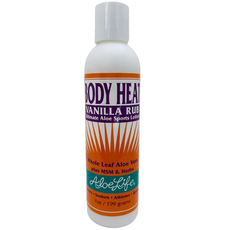 Aloe Life - Body Heat Vanilla Rub Ultimate Aloe Sports Lotion - 7 Oz Lotion