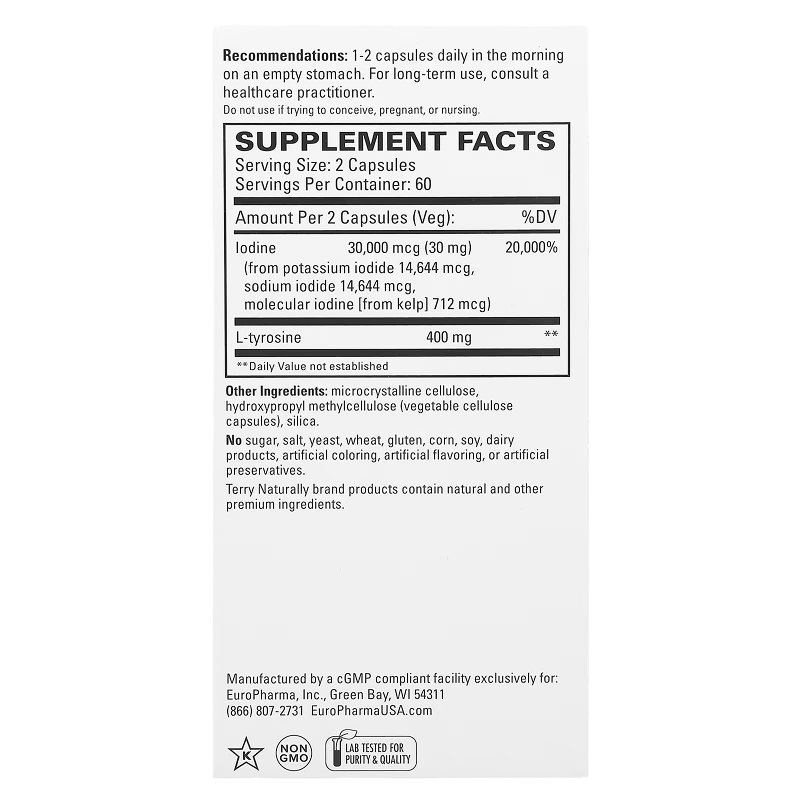 Terry Naturally - Thyroid Care - 120 Capsules