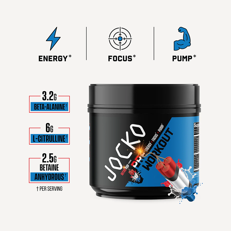 Jocko Fuel - Ultimate Pre Workout Powder (Nitro Pop) - 20.95 oz
