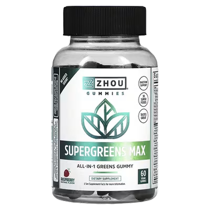Zhou - Supergreens Max Gummies - Raspberry - 60 Gummies