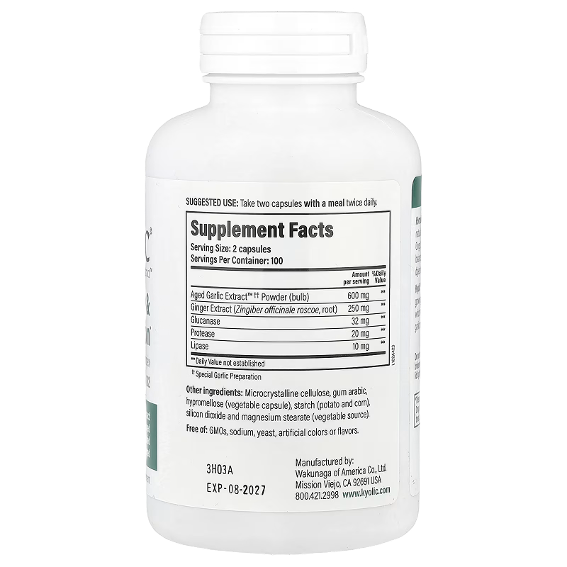 Kyolic - Aged Garlic Extract Cleanse & Digestion Formula 102 - 200 Veg Caps
