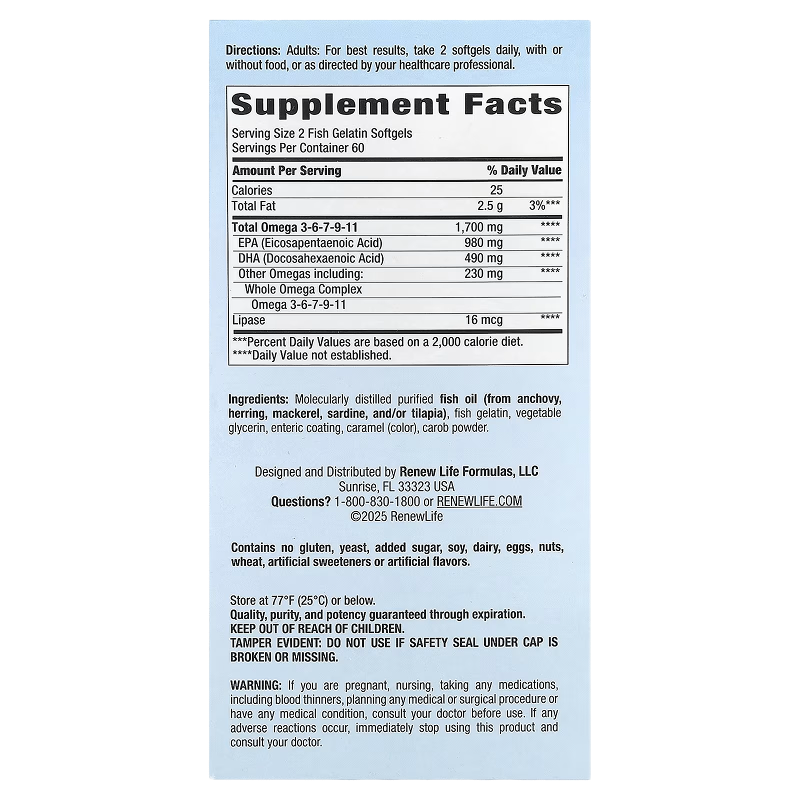 Renew Life - Norwegian Gold Critical Omega - 120softgels