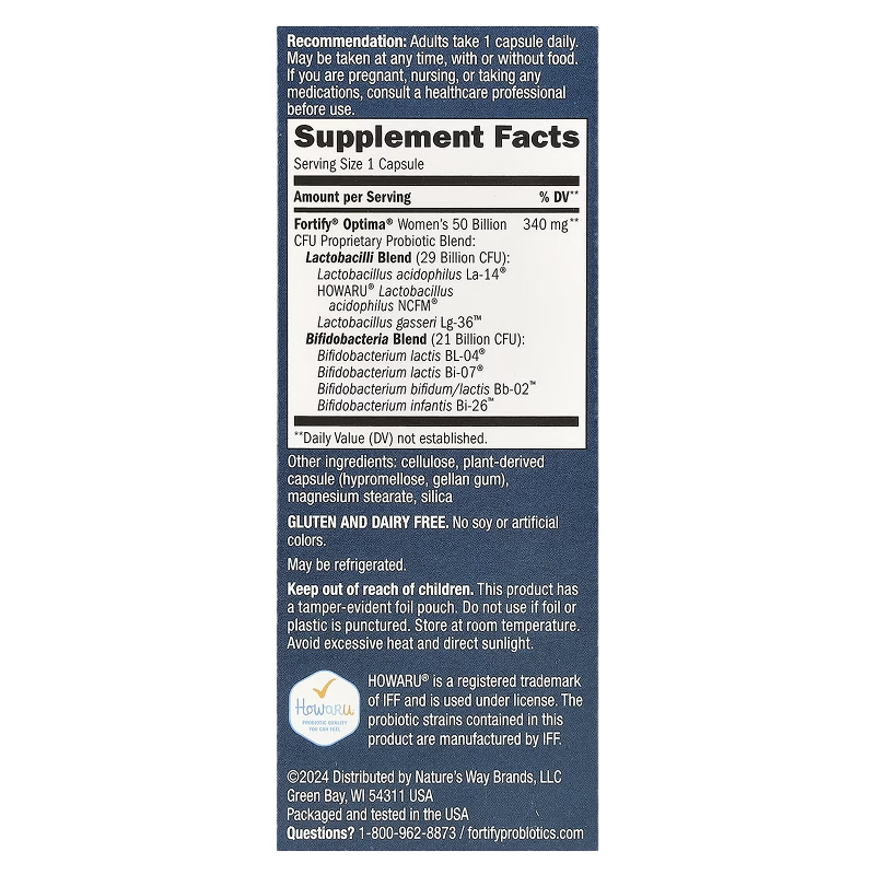 Nature's Way - Fortify Optima Women 50 Billion - 30 delayed Caps ( non refrigerated)