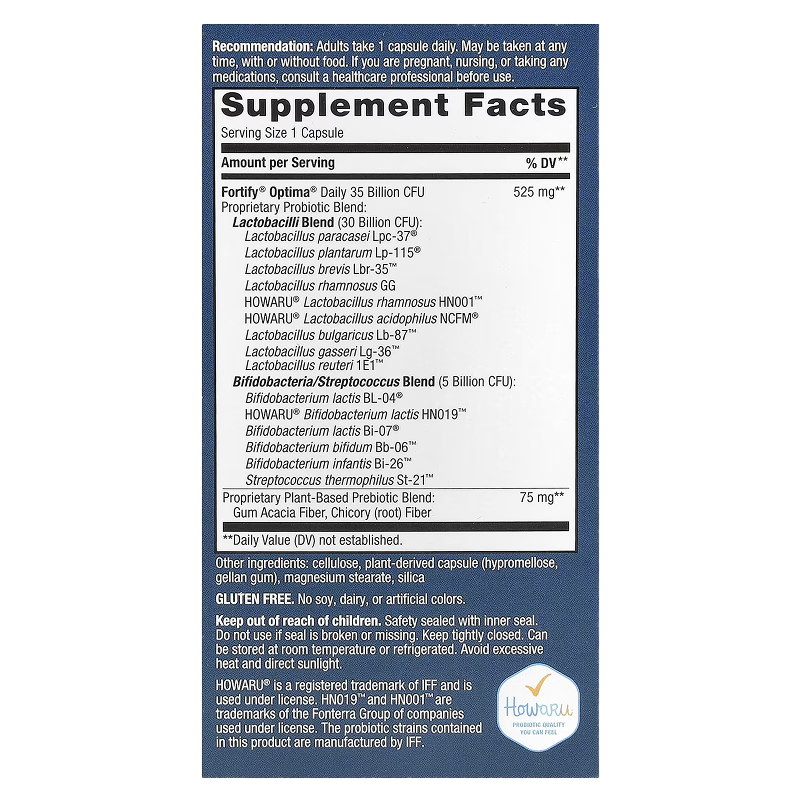 Nature's Way - Fortify Optima 35 billion - 60 Delayed-Release Capsules ( refrigerated)