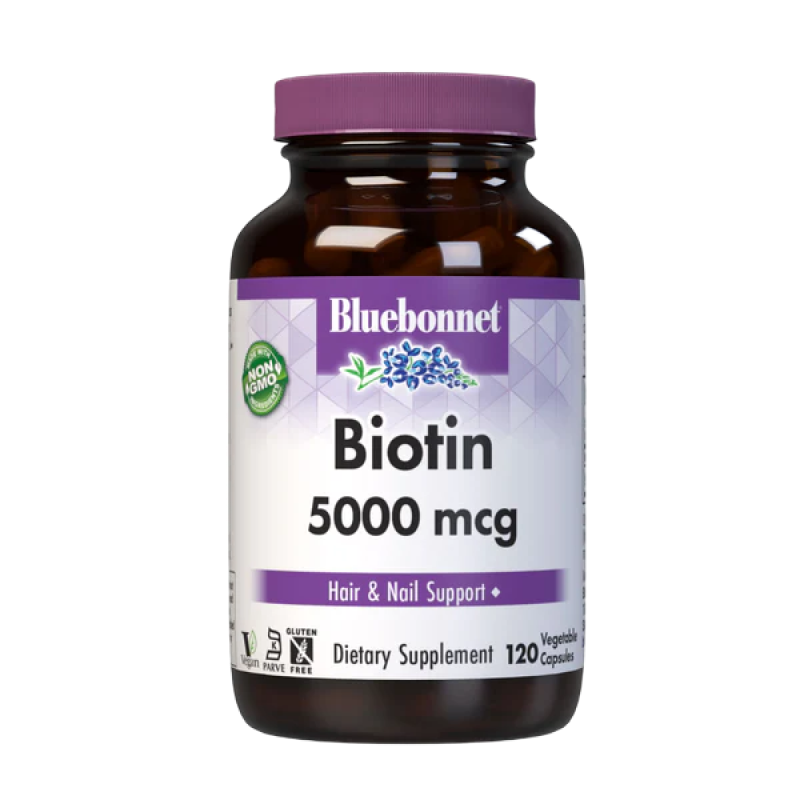 Bluebonnet - Biotin 5000 mcg - 120 cap
