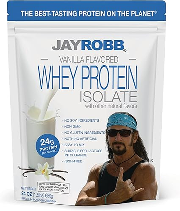 Jay Robb - Vanilla Whey Protein powder - 24oz