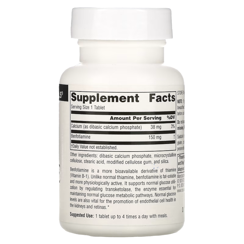 Source Naturals - Benfotiamine 150mg - 60 Tablets