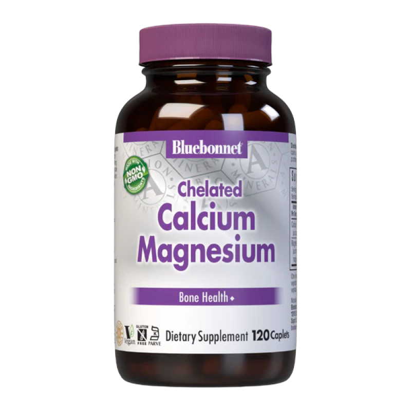 Bluebonnet - Albion Chelated Calcium Magnesium - 120 caplets