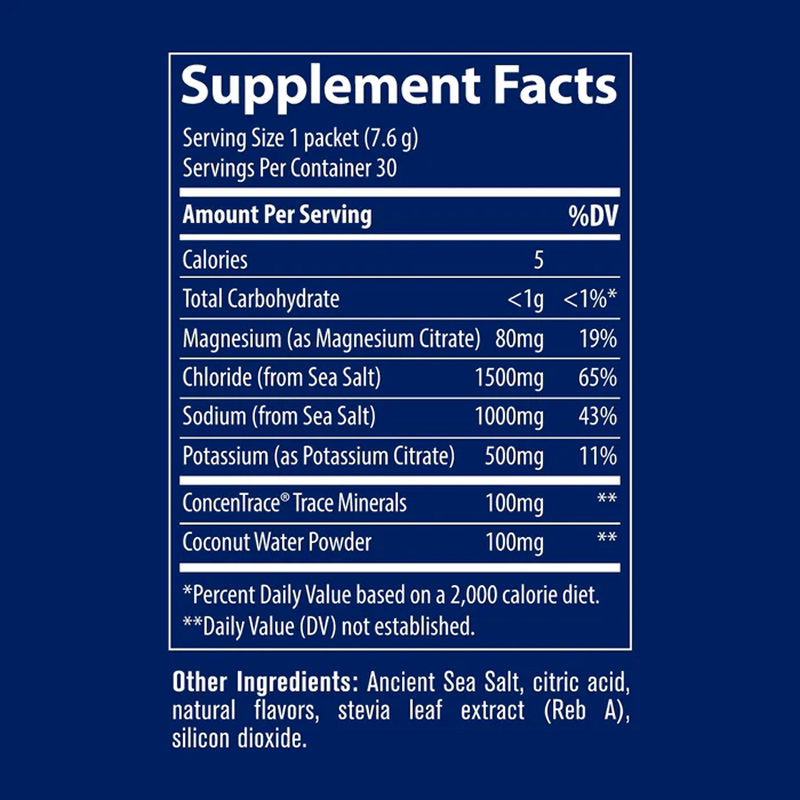 Trace Minerals - Zerolyte Drink Mix (Watermelon) - 30 Count