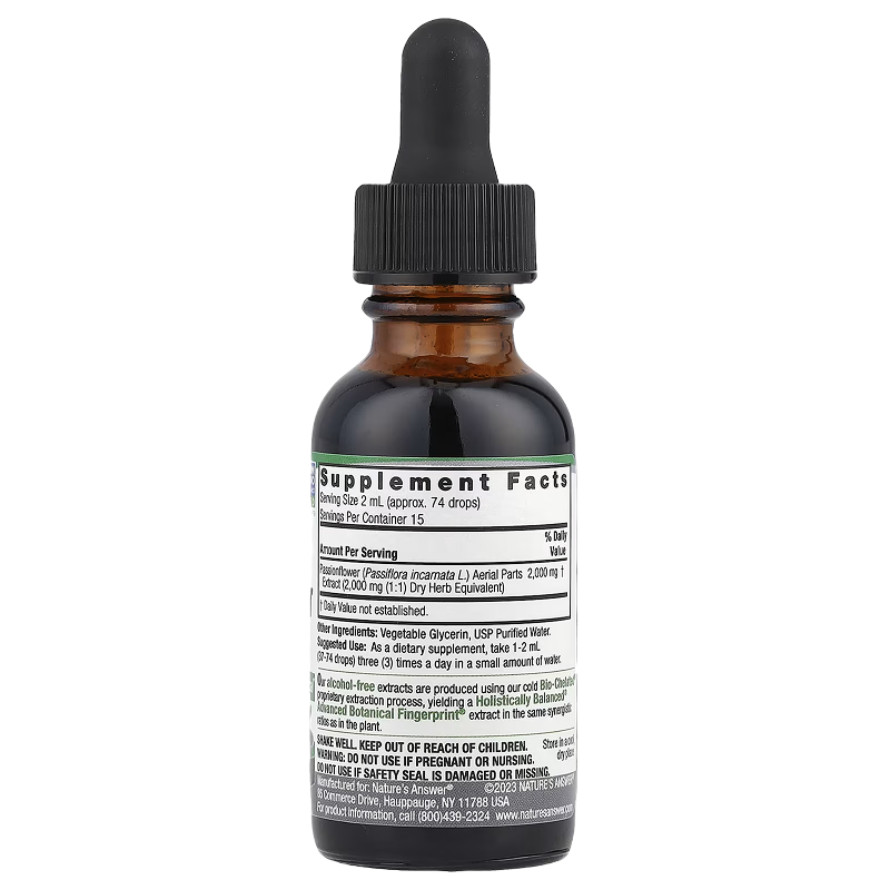 Nature's Answer - Passionflower Alcohol free - 1 fl oz