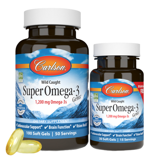 Carlson - Wild Caught Super Omega-3 Gems - 100 + bonus 30 soft gels