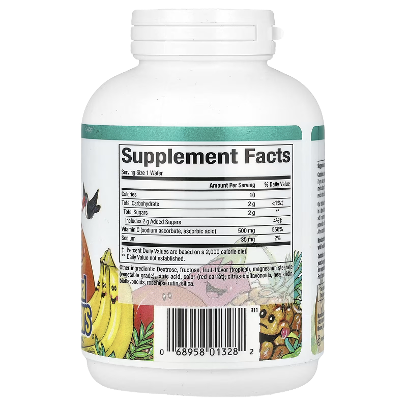 Natural Factors - Vitamin C Tropical Flavor - 90 chewable wafers