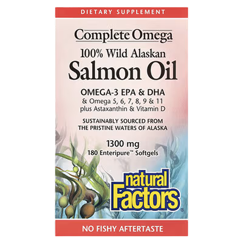 Natural Factors - Wild Alaskan Salmon Oil - 180 Softgels