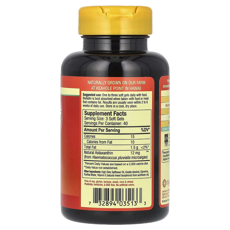 Nutrex Bioastin - Hawaiian Astaxanthin - 120 Soft Gels
