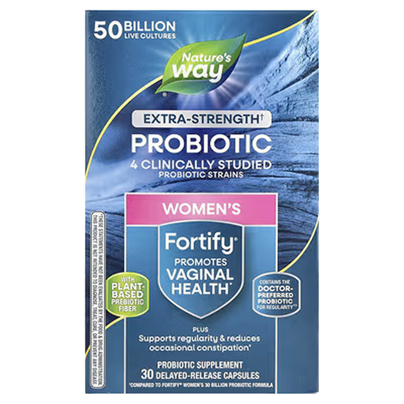 Nature's Way - Fortify® Women's Probiotic Extra Strength 50 Billion CFU - 30 Delayed ReleaseCapsules ( non refrigerated)