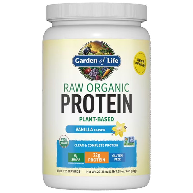 Garden of Life - Raw Organic Protein Powder Protein - Vanilla - 1.7lb