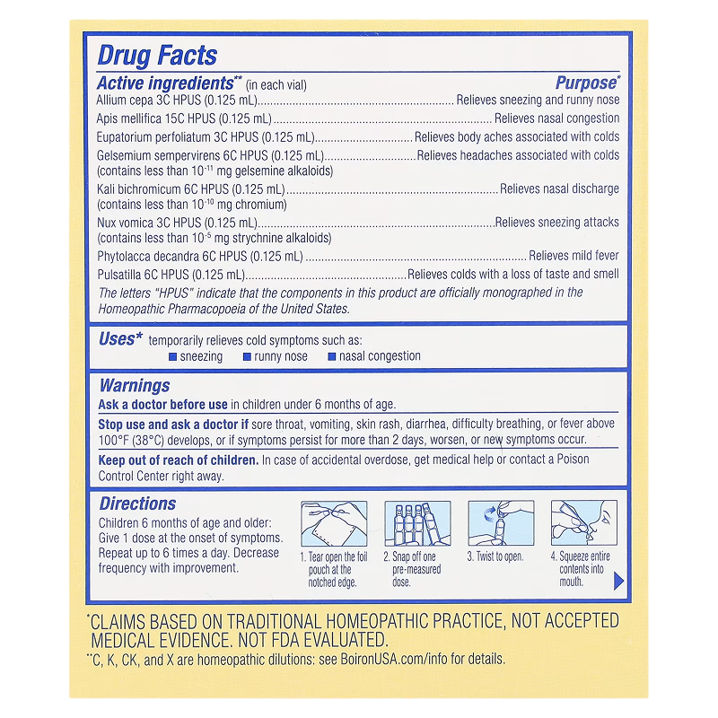 Boiron - Cold Calm Baby Cold Relief - 30 Liquid Doses