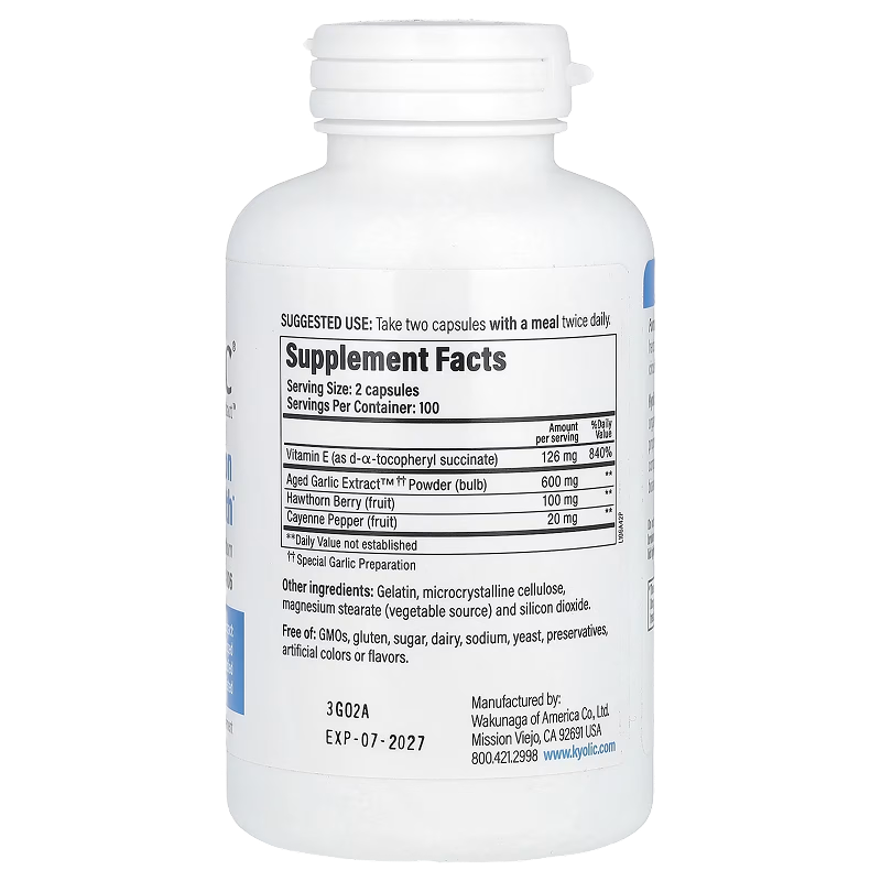 Kyolic - Aged Garlic Extract Circulation Health - 200 capsules