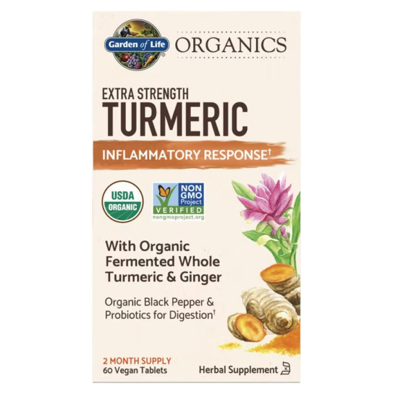 Garden of Life - Organics Extra Strength Turmeric - 120 Vegan Tablets
