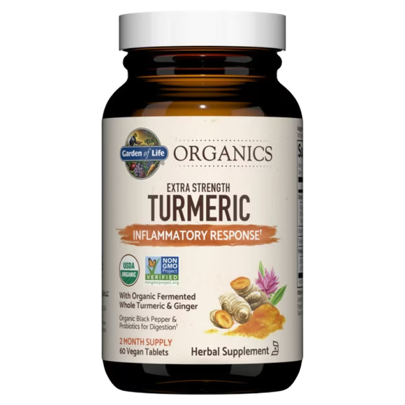 Garden of Life - Organics Extra Strength Turmeric - 120 Vegan Tablets