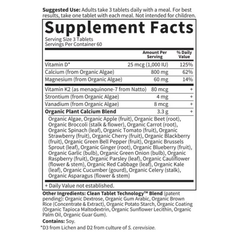 Garden of Life - Mykind Organics - Plant Calcium - 180 Capsules