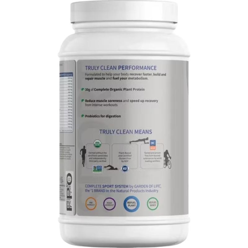 Garden of Life - SPORT Organic Plant-Based Protein Powder - Vanilla