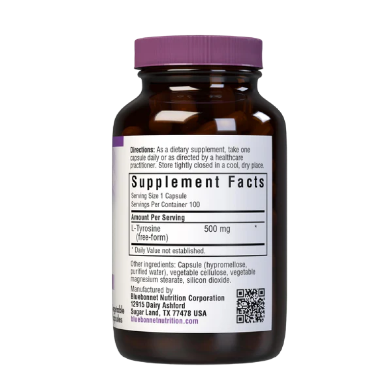 Bluebonnet - L-Tyrosine 500 mg - 100 capsules