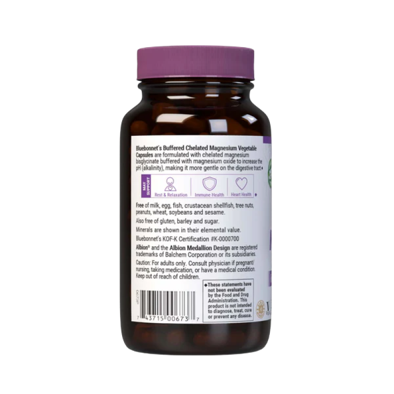Bluebonnet - Buffered Chelated Magnesium - 120 capsules