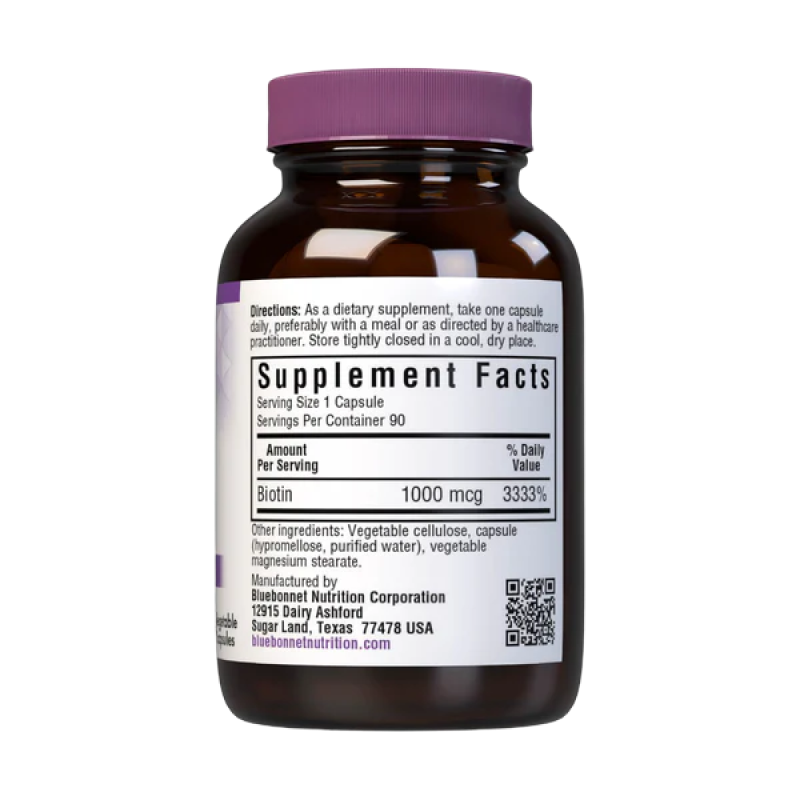 Bluebonnet - Biotin 1000 mcg - 90 capsules