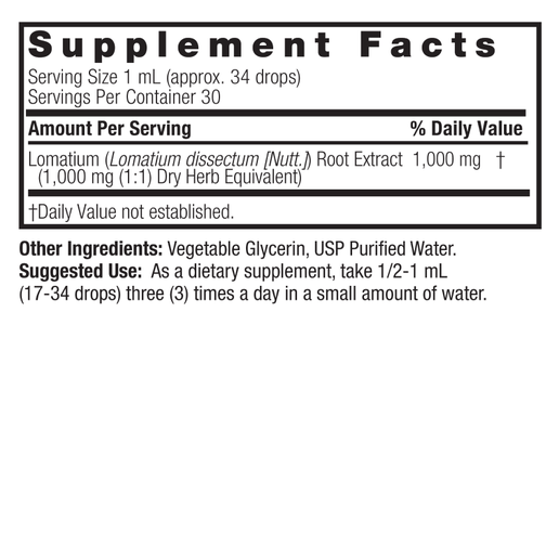 Nature's Answer - Lomatium Root (Alcohol Free) - 1 fl oz