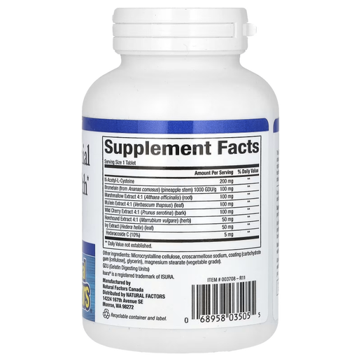 Natural Factors - Lung, Bronchial & Sinus Health - 90 Tablets