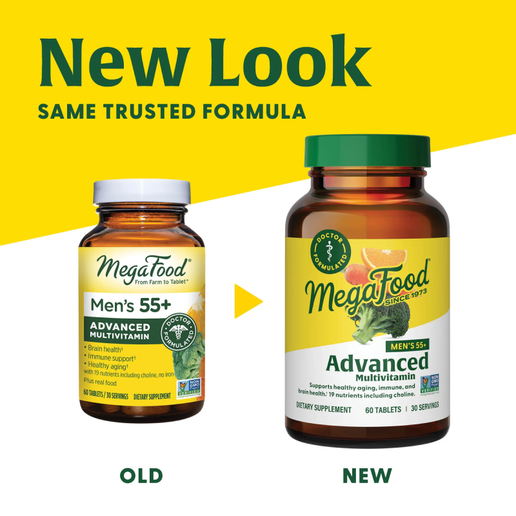 Megafood - Men's 55 + Advanced Multivitamin - 60 tablets