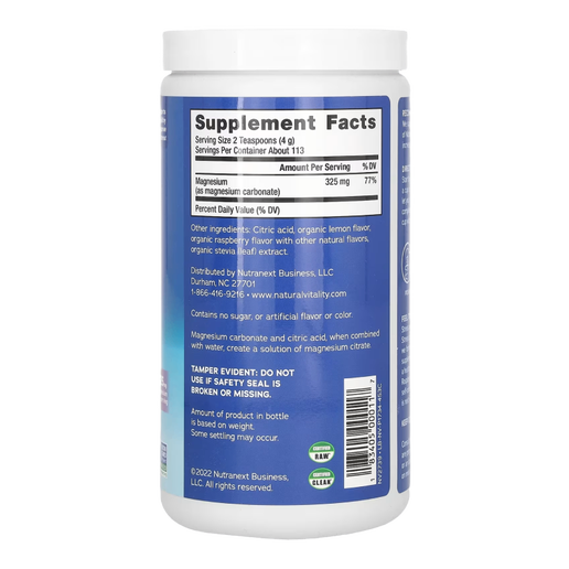 Natural Vitality - CALM Magnesium Supplement (Raspberry Lemon) - 16 oz
