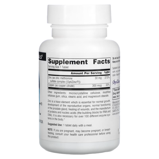 Source Naturals - OptiZinc - 240 Tablets
