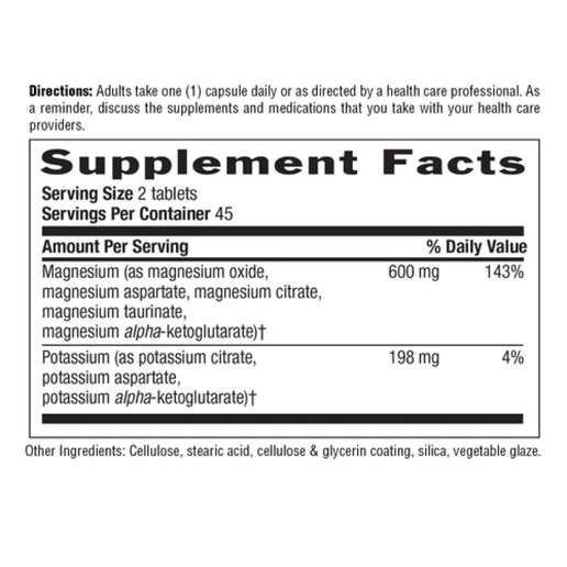 Country Life - Target-Mins Magnesium Potassium Aspartate - 90 tablets