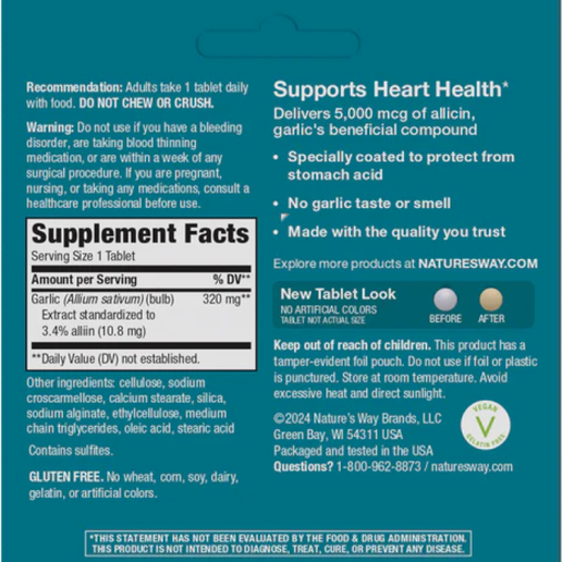 Nature's Way - Garlinase 5000 Garlic Extract - 100 Tablets
