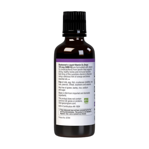 Bluebonnet - Liquid Vitamin D3 Drops 125 mcg (Citrus Flavor) - 1 fl oz