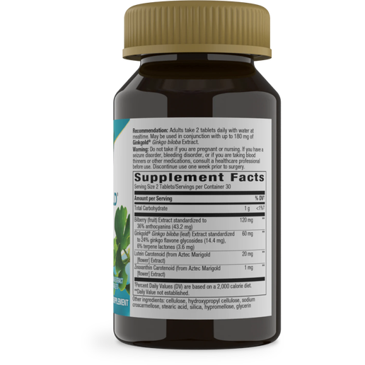 Nature's Way - GinkGold Eyes Ginkgo Extract - 60 Tablets