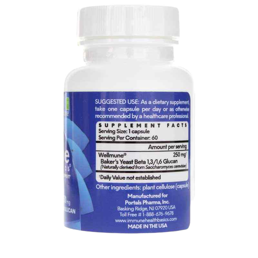 Immune Health Basics - Beta Glutan With Wellmune - 250 mg - 60 Capsules