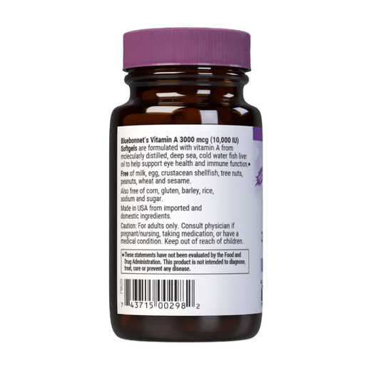 Bluebonnet - Vitamin A 3000 mcg - 100 softgels
