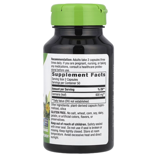 Nature's Way - Damiana Leaves - 100 Capsules