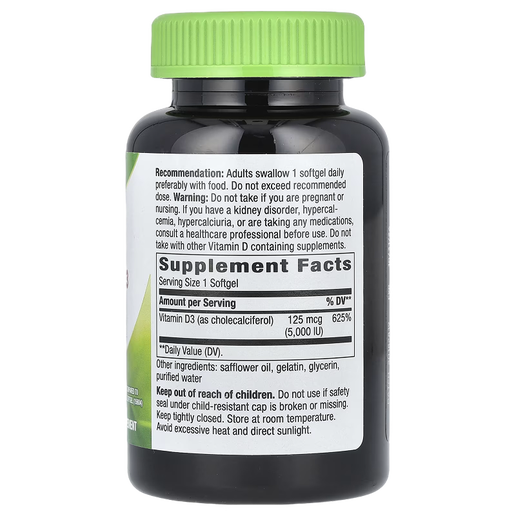 Nature's Way - Vitamin D3 5000 IU - 240sftgls