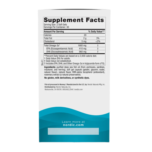 Nordic Naturals - DHA Xtra - Fish Oil Supplement - 60 Soft gels