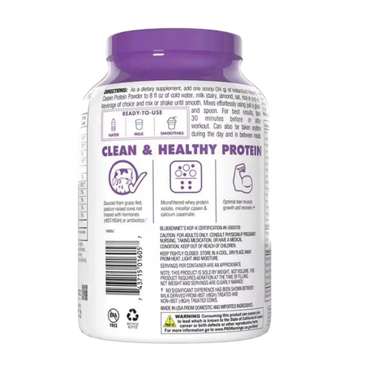 Bluebonnet - Whey & Casein Protein Powder (French Vanilla) - 2.1 lb