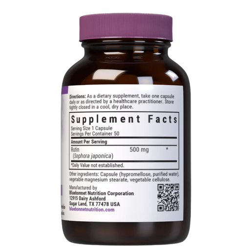 Bluebonnet - Rutin 500 mg - 50 capsules